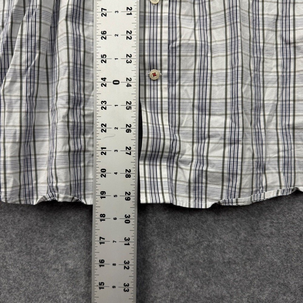 Victorinox Swiss Army Mens Tailored Fit Plaid Button Down Shirt Large Blue White - Picture 9 of 10